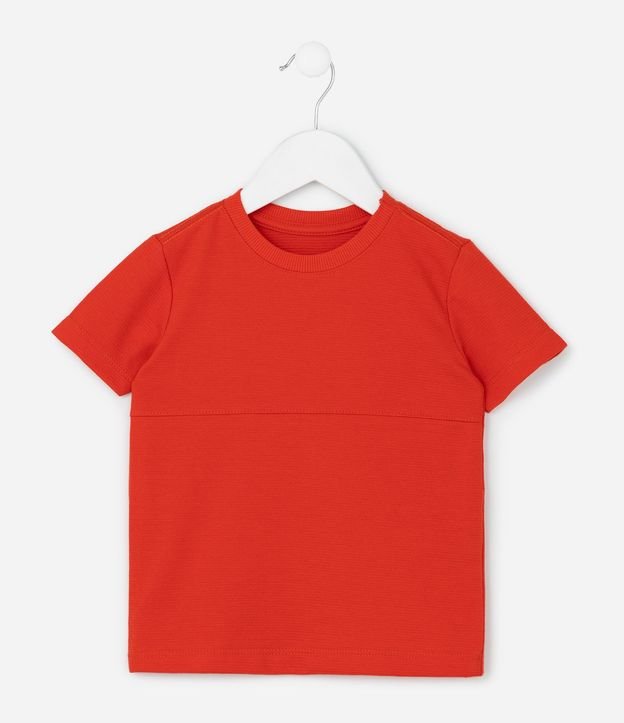 Remera Infantil con Recorte y Texturizada - Talle 1 a 6 años 2