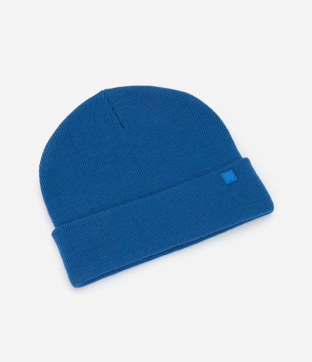 Gorro de Punto con Borde Plegado y Etiqueta Aplicada 2