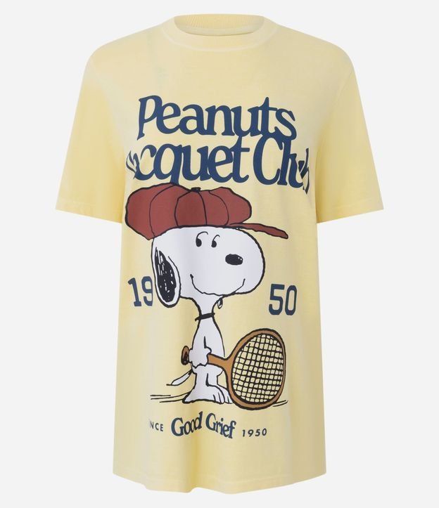 Remera en Algodón con Estampa de Snoopy Raquet Club 6