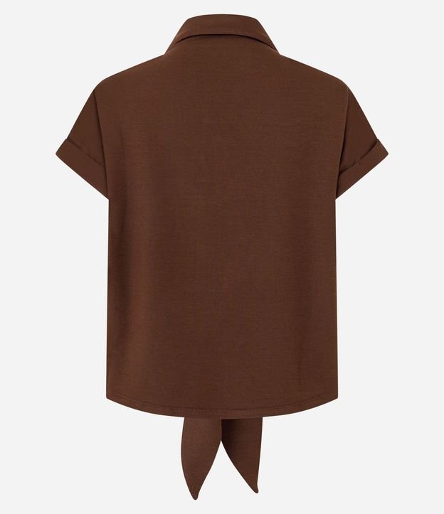 Blusa Texturizada en Viscosa con Botones y Lazo 6