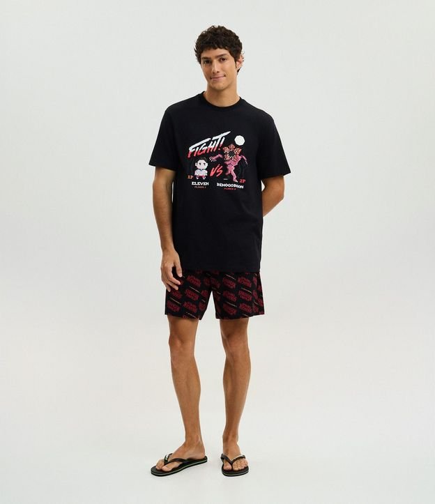 Pijama Comfort en Algodón con Estampa Stranger Things 3
