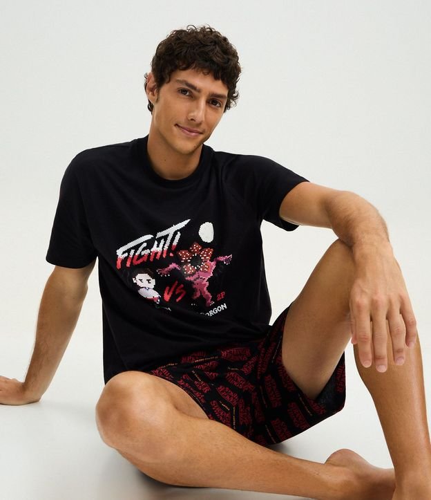 Pijama Comfort en Algodón con Estampa Stranger Things 5