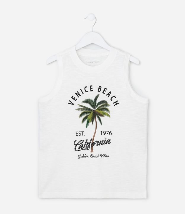 Musculosa Infantil con Estampa de Palmeras - Talle 5 a 14 años 2