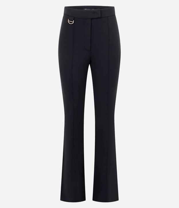 Pantalón Fit Flare en Punto Roma con Hebilla 5