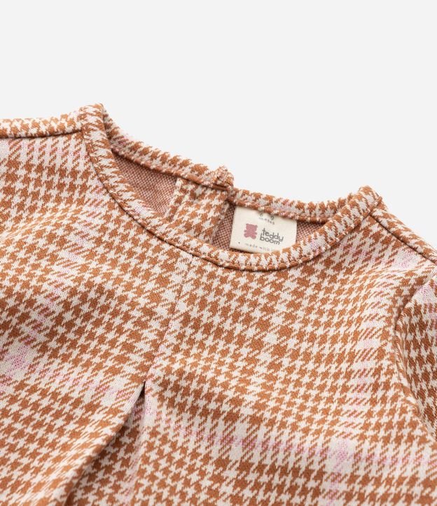 Vestido Infantil Manga Larga de Cuadros con Media-Pantalón – Talle 0 a 18 Meses 9