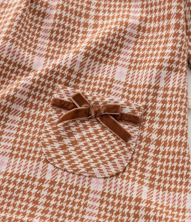 Vestido Infantil Manga Larga de Cuadros con Media-Pantalón – Talle 0 a 18 Meses 12