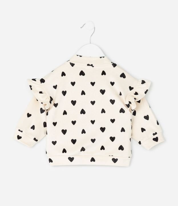 Conjunto Infantil Campera y Legging con Corazones – Talle 0 a 18 Meses 3