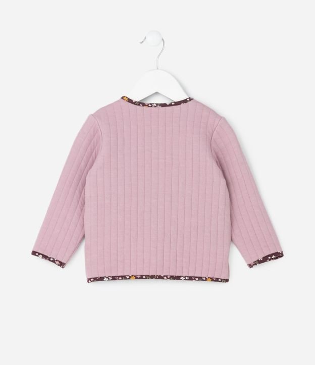 Conjunto Infantil Capitoneada con Campera Biés Floral y Pantalón – Talle 0 a 18 Meses 4