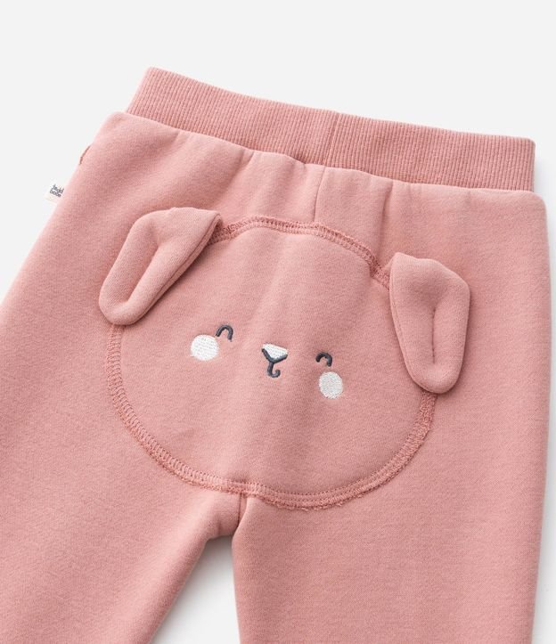 Pantalón Infantil en Algodón con Orejas Aplicadas – Talle 0 a 18 Meses 6