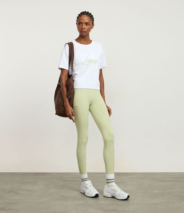 Pantalón Legging en Microfibra con Bolsillo Lateral 1