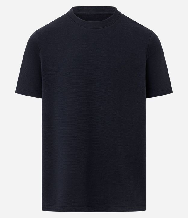 Remera Slim en Algodón con Textura Acanalada 8