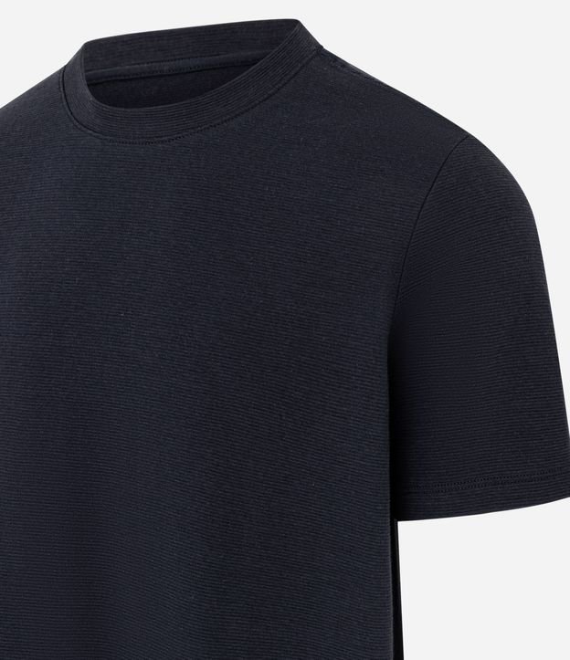 Remera Slim en Algodón con Textura Acanalada 9