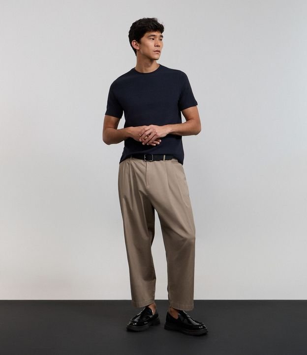 Remera Slim en Algodón con Textura Acanalada 6
