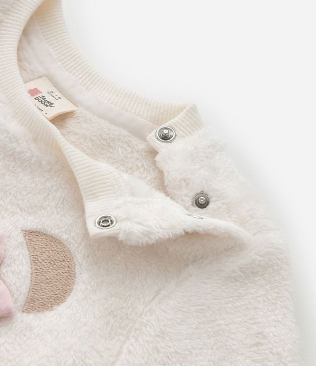Saco Infantil Fleece con Oso Bordado – Talle 0 a 18 Meses 4