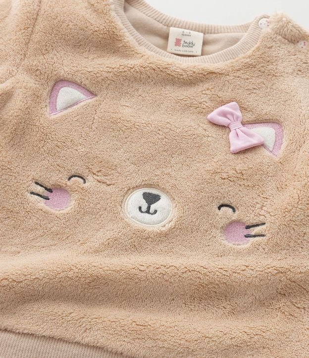 Conjunto Infantil en Fleece con Bordado de Animalito - Talle 0 a 18 Meses 13