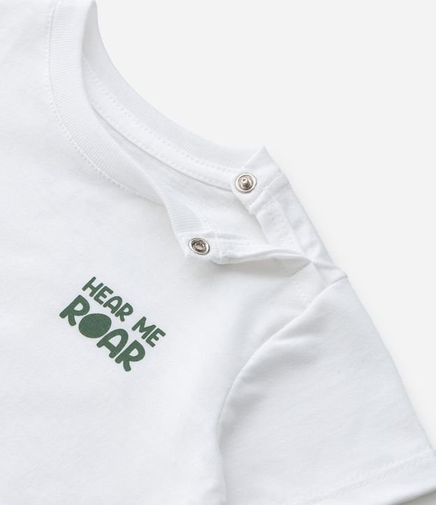 Remera Infantil con Estampa de Dinosaurio - Talle 0 a 18 Meses 4