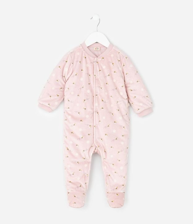 Mono Infantil en Plush Forrado - Talle RN a 18 Meses