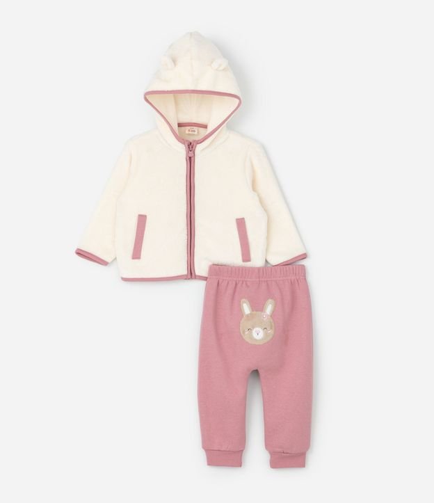Conjunto Infantil con Osito Bordado – Talle 0 a 18 Meses 2