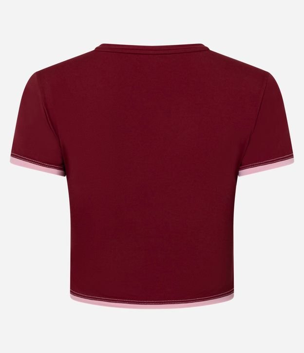 Remera Cropped Deportiva en Microfibra con Estampa Localizada 5