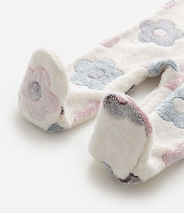 Mono Infantil en Fleece con Estampa de Flores - Talle RN a 18 Meses 6