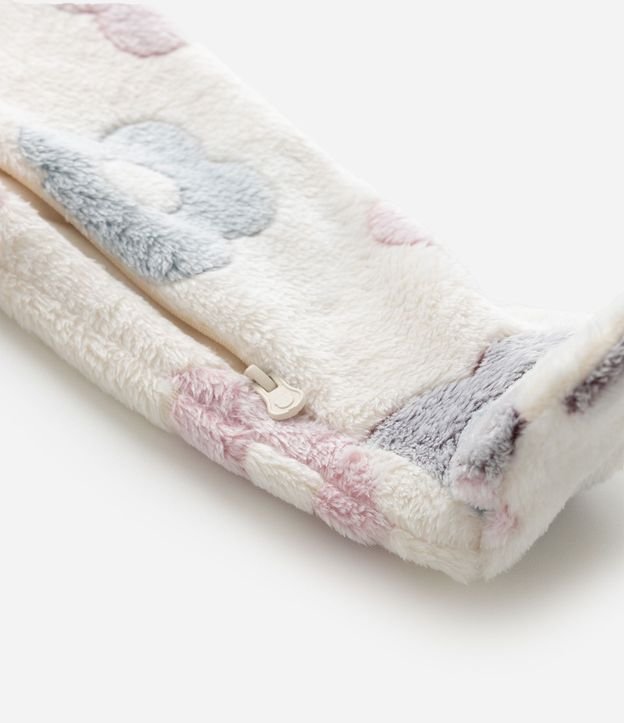 Mono Infantil en Fleece con Estampa de Flores - Talle RN a 18 Meses 7