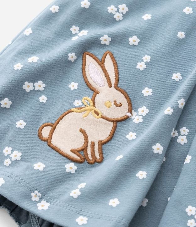 Vestido Body Infantil con Estampa de Lunares y Bordado Conejito – Talle 0 a 18 Meses 9
