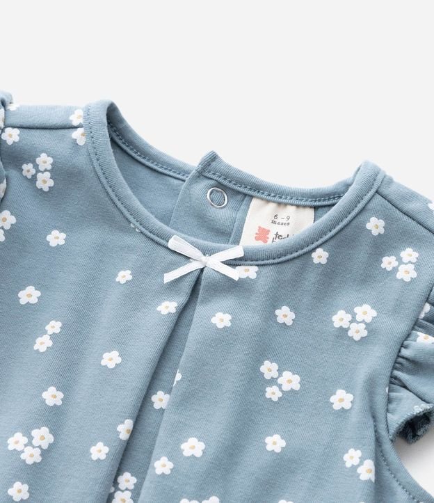 Vestido Body Infantil con Estampa de Lunares y Bordado Conejito – Talle 0 a 18 Meses 5