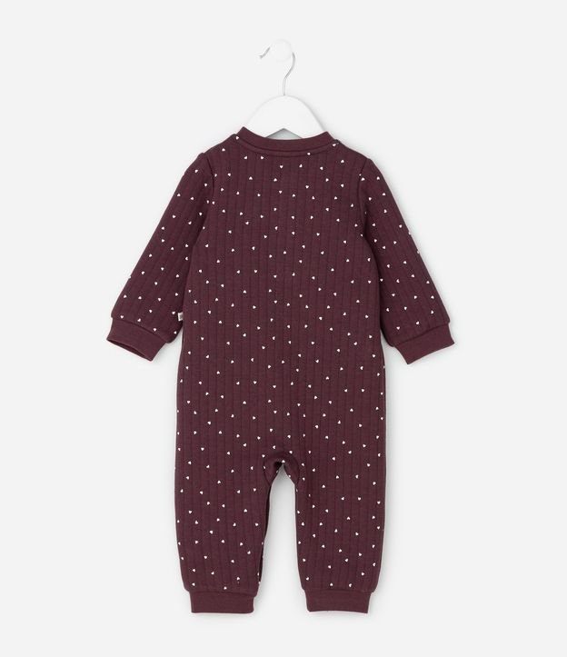 Mono Infantil en Capitoneada con Estampa de Lunares Corazones – Talle RN a 24 Meses 2