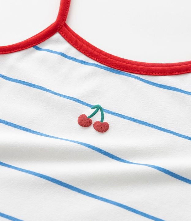 Musculosa Infantil con Estampa de Rayas y Cerezas  - Talle 1 a 6 años 6