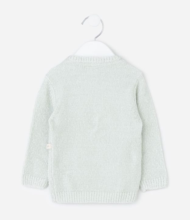 Sueter Infantil en Chenille con Jacquard de Gatito – Talle 0 a 18 Meses 3