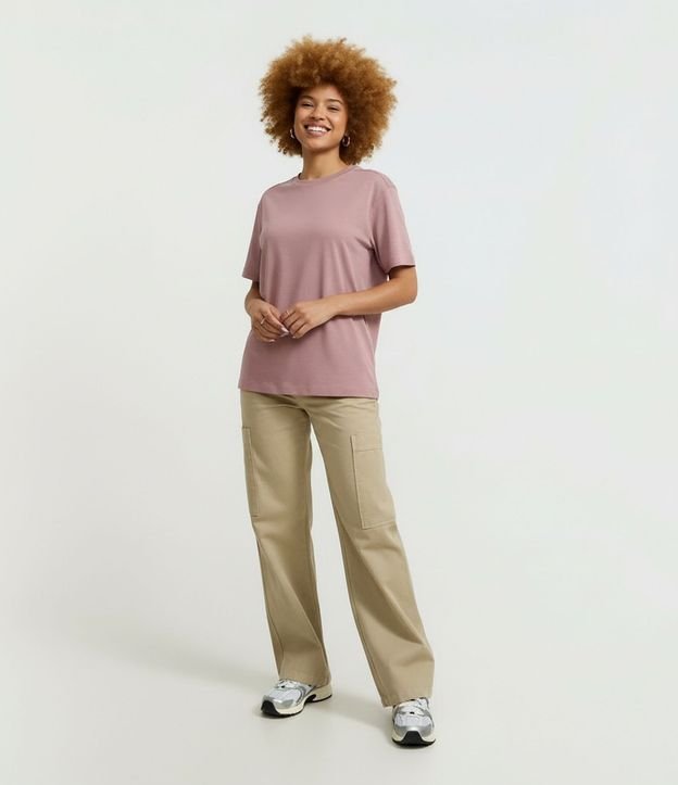 Remera Boxy en Algodón con Manga corta