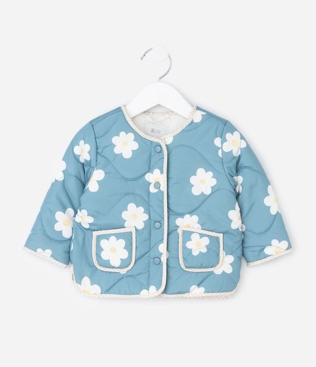 Campera Infantil con Estampado Floral – Talle 0 a 18 Meses 2