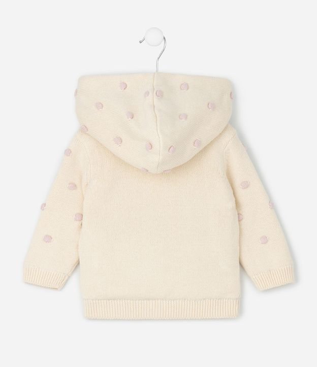Campera Infantil en de Lunares con Capucha en Sherpa – Talle 0 a 18 Meses 3