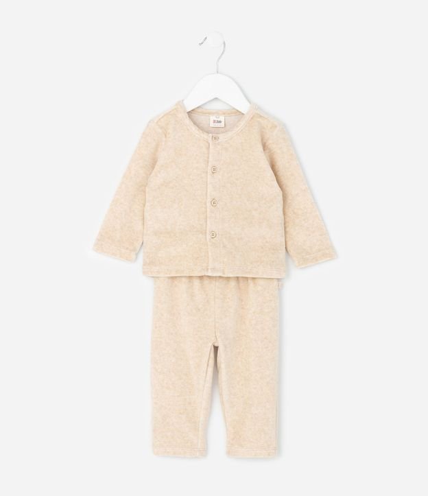 Conjunto Infantil con Botones y Pantalón – Talle 0 a 18 Meses