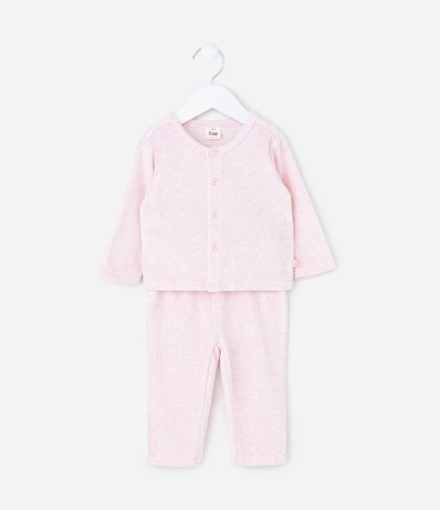 Conjunto Infantil con Botones y Pantalón – Talle 0 a 18 Meses 1