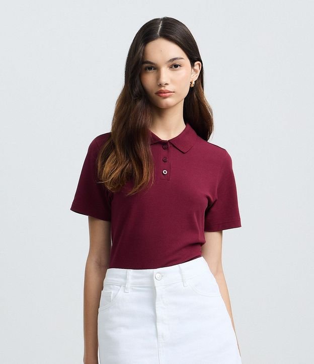 Blusa Polo en Algodón con Manga Corta