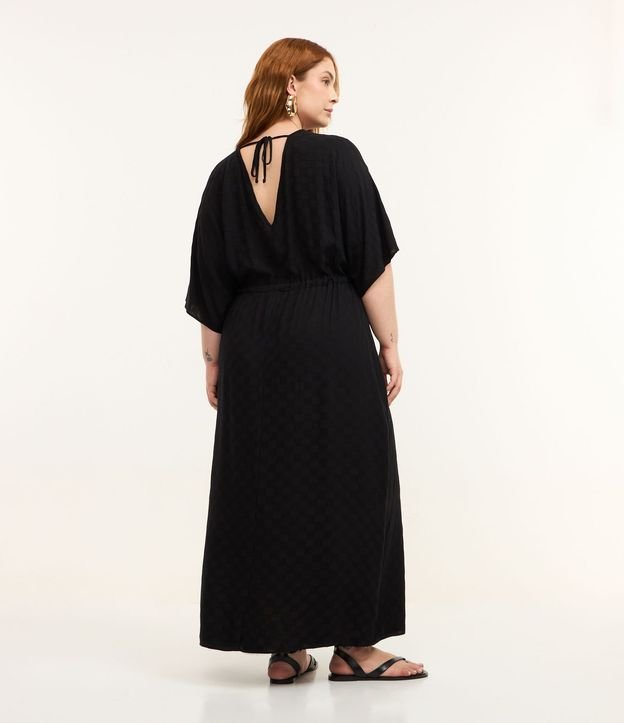 Vestido Midi en Jacquard con Textura Curve & Plus Size 3