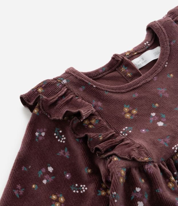 Vestido Infantil Floral con Volados y Media Can Can – Talle 1 a 5/6 años 10