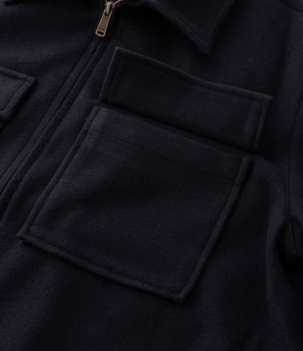 Campera Trucker Pesada en Polivelour con Bolsillos 11