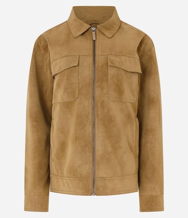 Campera Trucker Regular Harrington en Gamuza 5