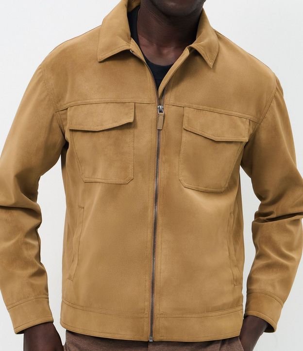 Campera Trucker Regular Harrington en Gamuza 4