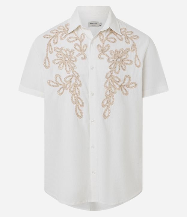 Camisa Comfort en Algodón con Bordado Floral 6