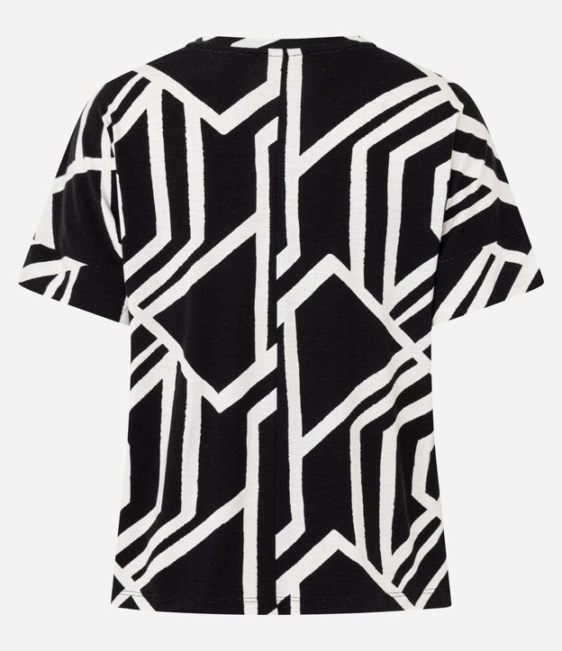 Blusa en Viscolycra con Cuello Redondo y Estampado Geométrico 6