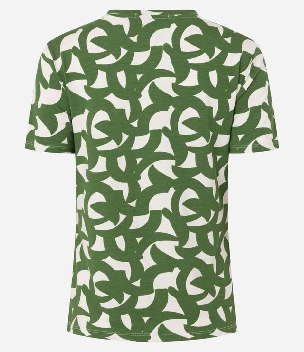 Blusa en Viscolycra con Escote V y Estampa Abstracta 6