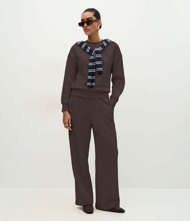 Pantalón Wide Legg en Algodón con Friso 1
