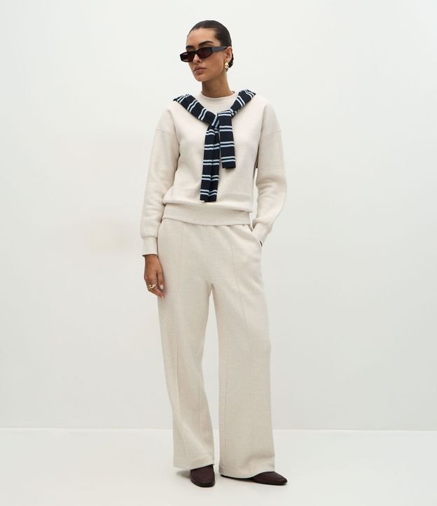 Pantalón Wide Legg en Algodón con Friso 1