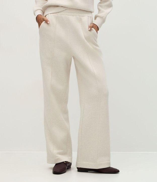 Pantalón Wide Legg en Algodón con Friso 3