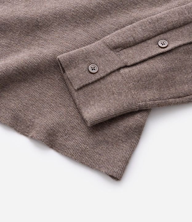 Camisa Masculina en Denim de Algodón con Textura 8