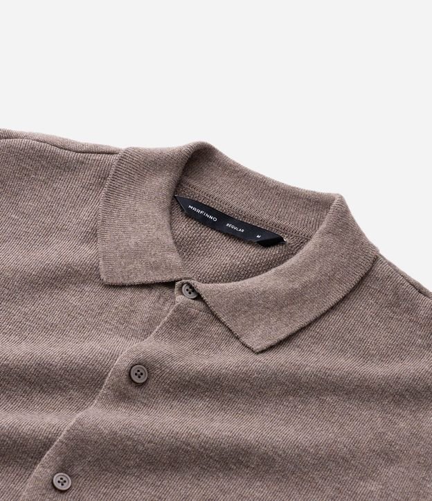 Camisa Masculina en Denim de Algodón con Textura 9