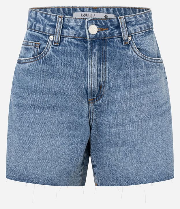 Bermuda Cintura Mediana en Jeans con Bajo Cortada 6